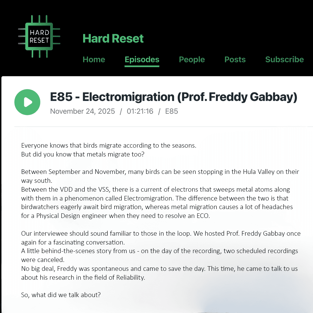 Electromigration Podcast — Hard Reset